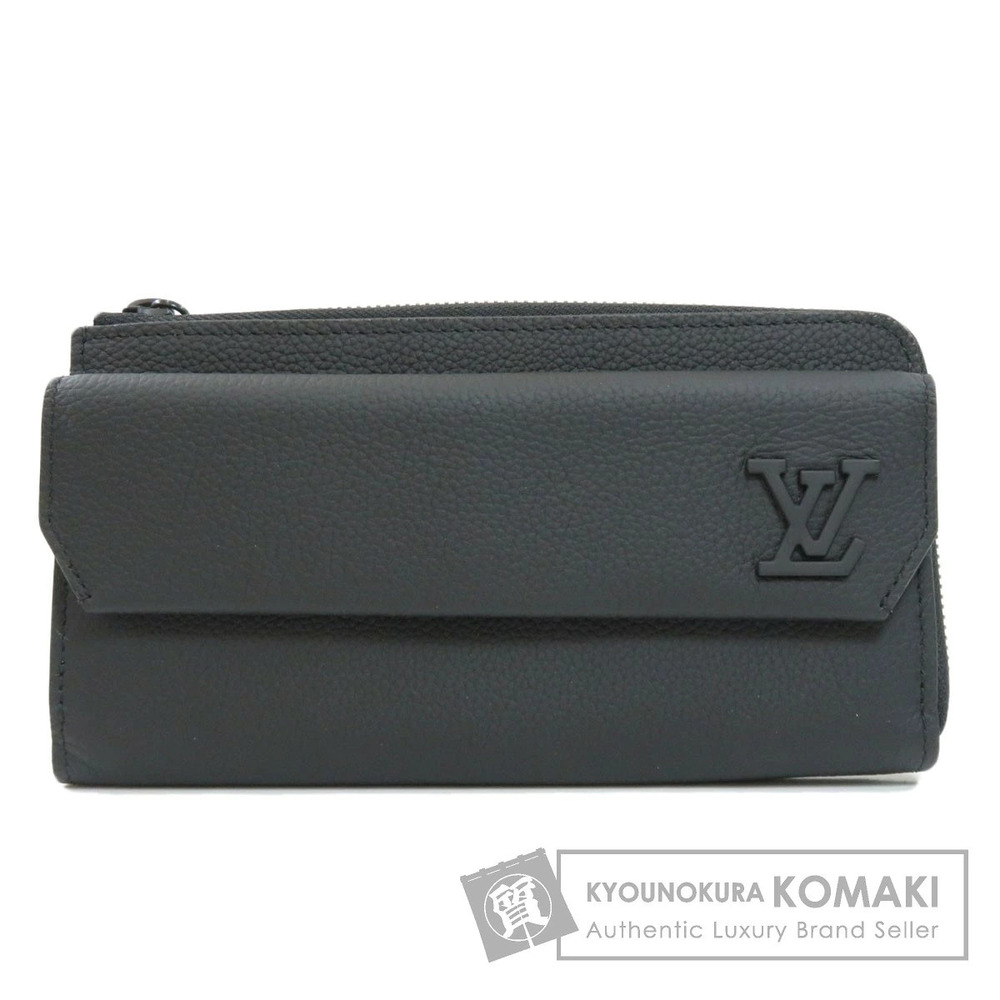 Louis Vuitton Zippy Wallet Long Wallet Grain Calf Leather